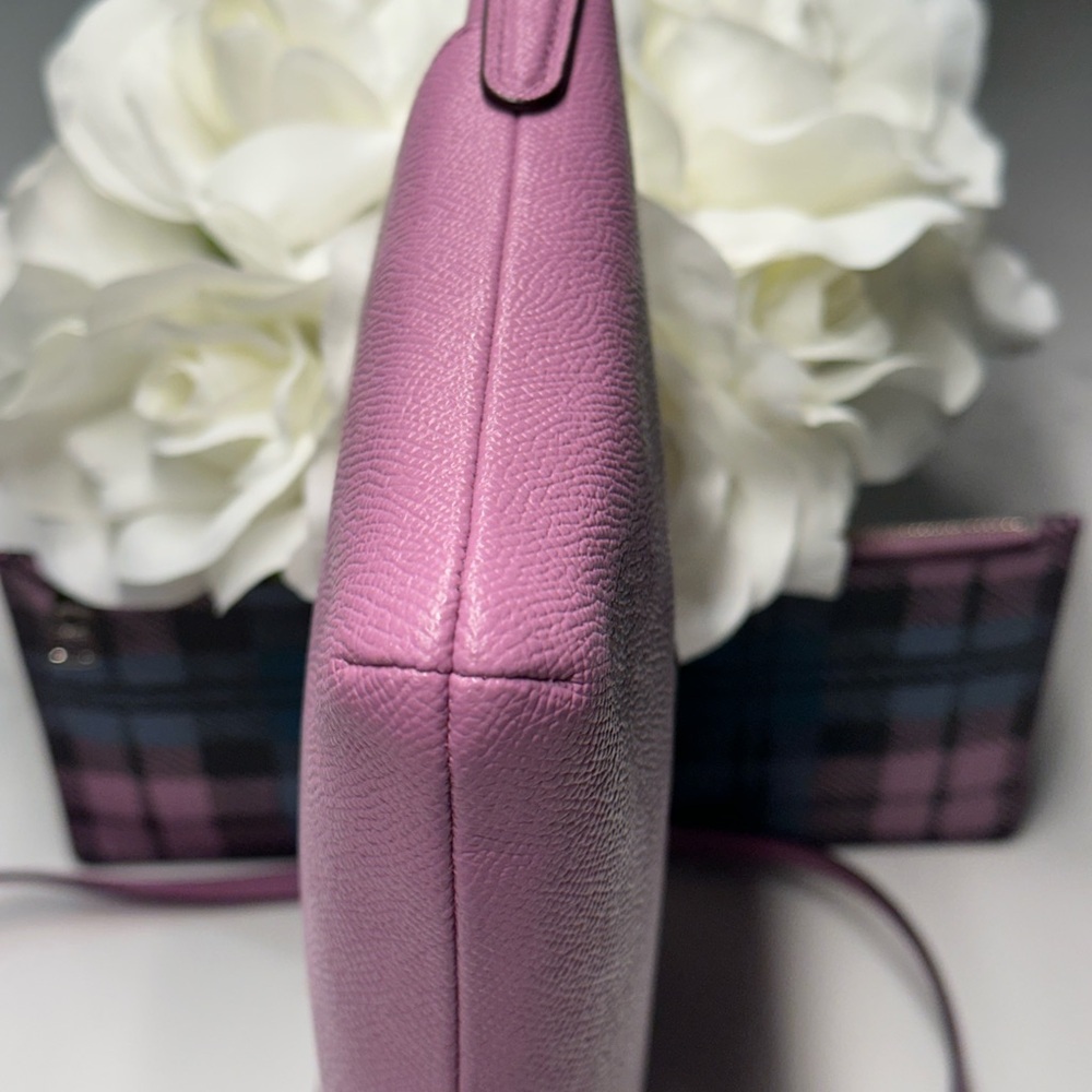 Coach East West Pop Crossbody Bag with Plaid Pouch F22252 Lilac - Picture 10 of 16